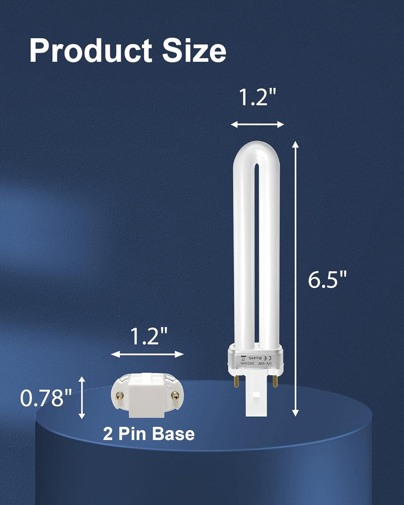 4 Pack 21050 9W Replacement Bulbs Compatible with Dynatrap DT3009 DT3019 DT3039