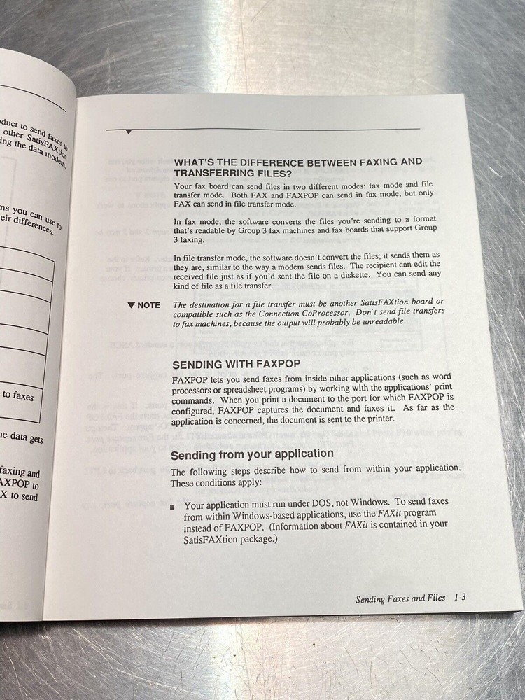 Intel SatisFAXtion Fax Board User Guide & Service Manual