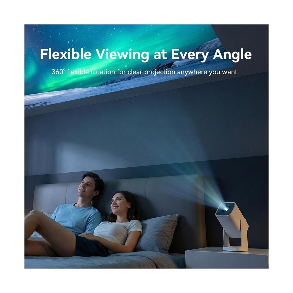 Wanbo Cube 1 Smart Projector with WiFi and Bluetooth, Android TV OS, Google V...