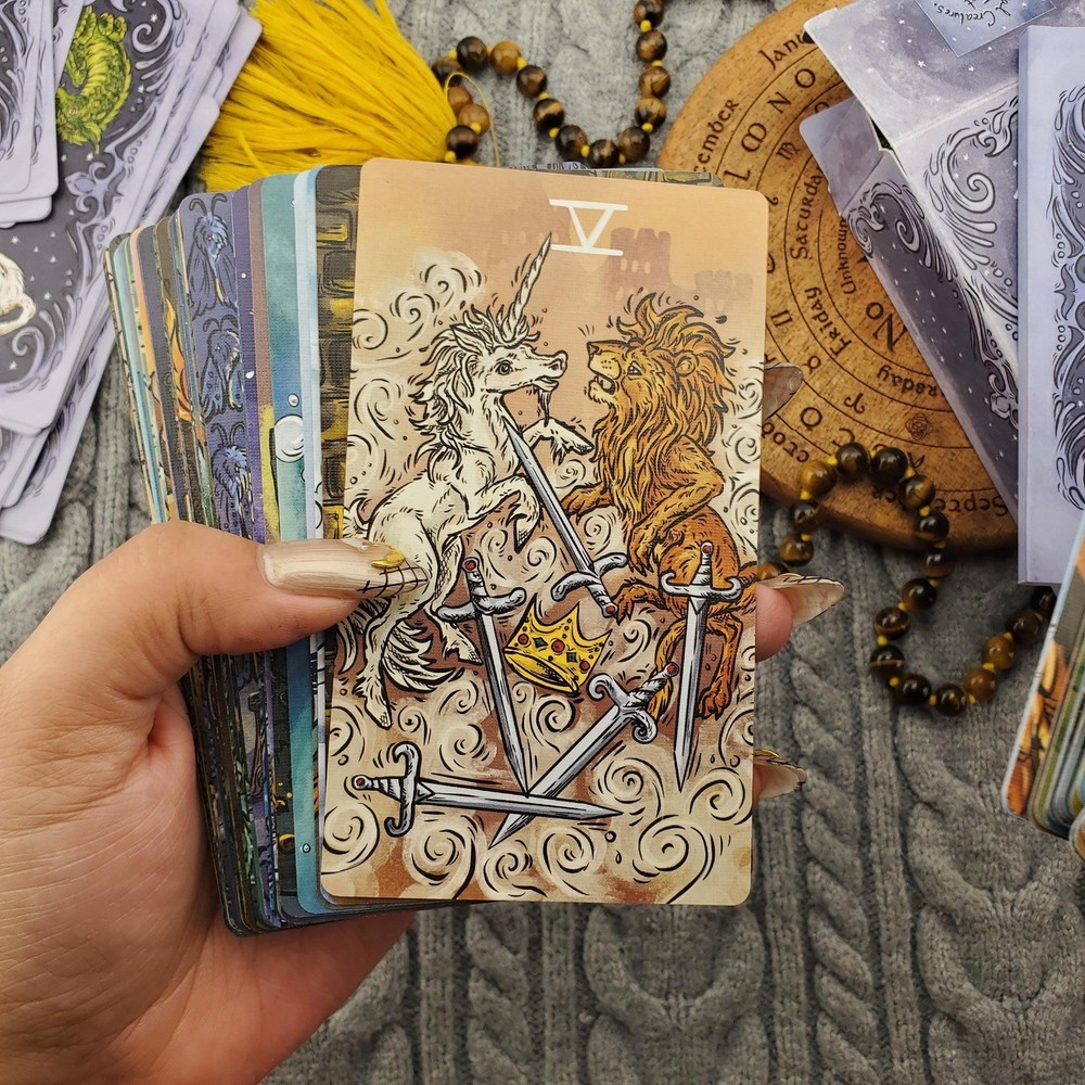 Magical Creatures Tarot by WilderHeartsStudio 78 Card Tarot Deck USED