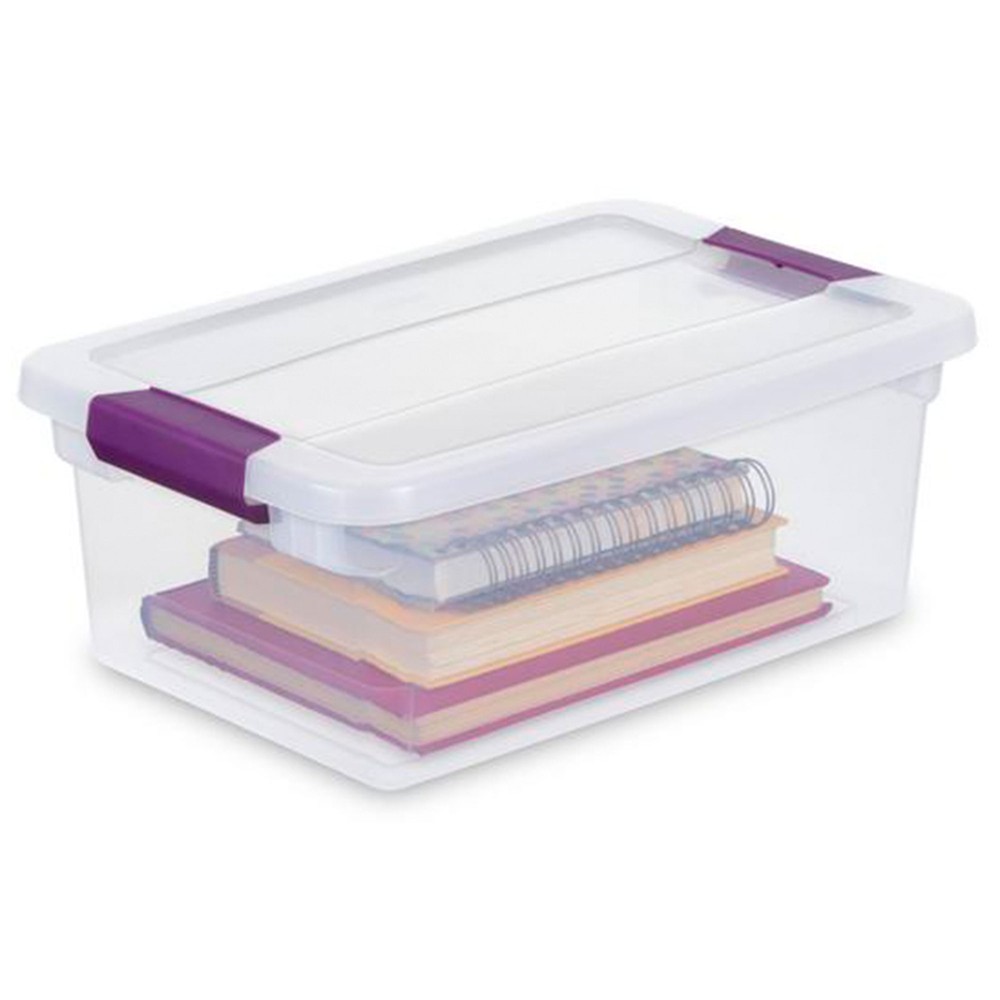 Sterilite 15 Qt. Plastic Stackable Storage Container with Lid, Clear (12 Pack)