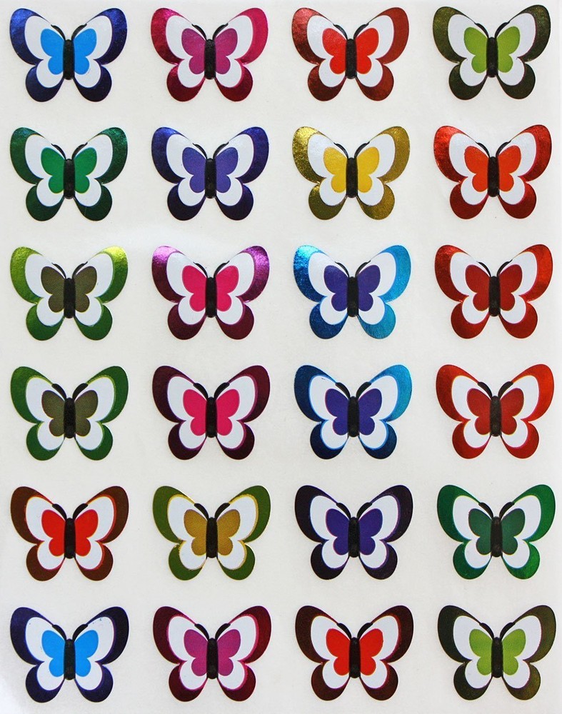 Butterfly Art Labels For Envelopes School Projects Colored Dot Stickers 120 Pack