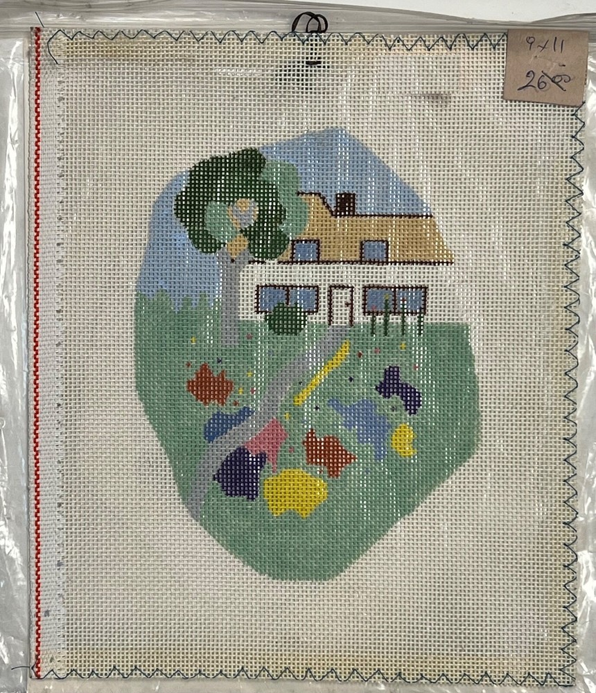 Judith Needlepoint KNOTHOLE COTTAGE Needlepoint Canvas w/Instructions 562F