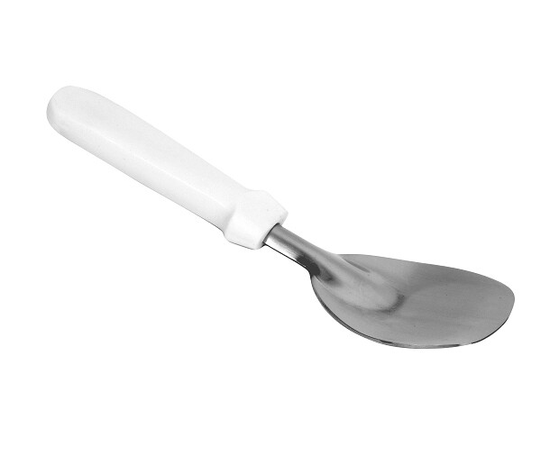 Thunder Group Stainless Steel Ice Cream Spade with White Plastic Handle