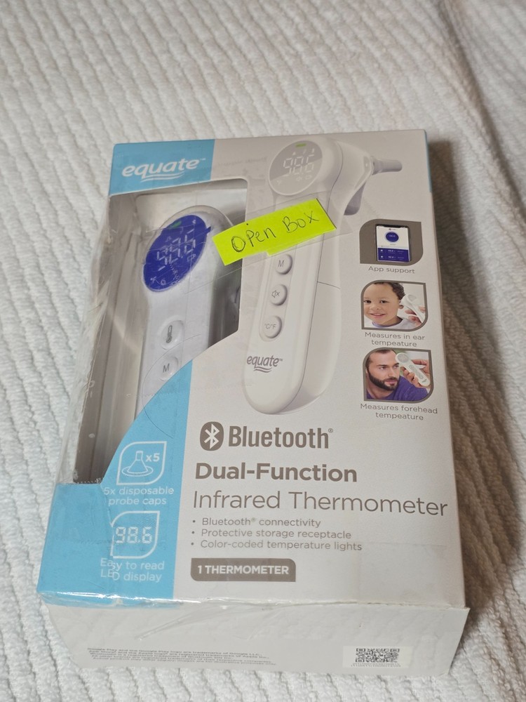 Equate Bluetooth Dual-Function Infrared Thermometer, Forehead and Ear Mode