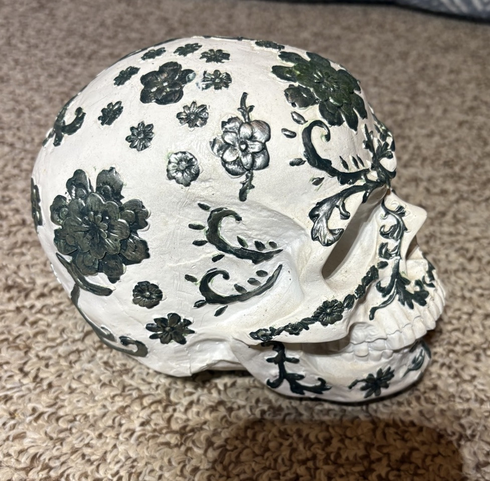 Hand Painted Skull Decor