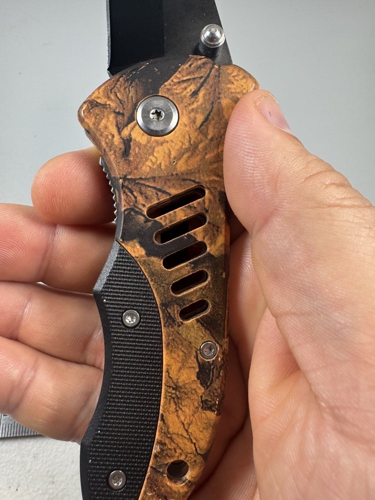 Folding Pocket Knife 7.5” Overall, 3” Blade, Plastic Handle, Unused