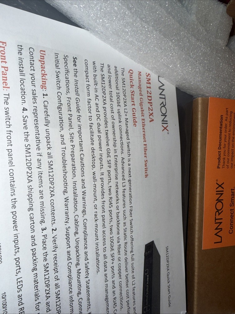 Lantronics Managed 12 Port SFP Switch