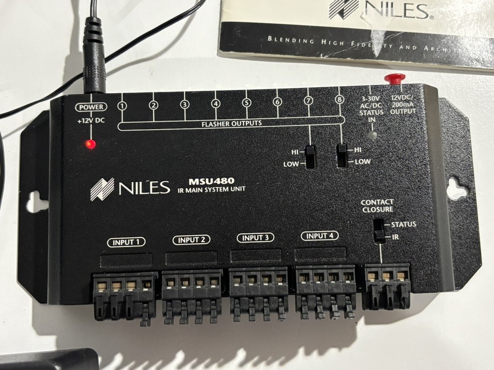Niles MSU480 IR Main System Unit w/ Power Supply Powers On Not Fully Tested