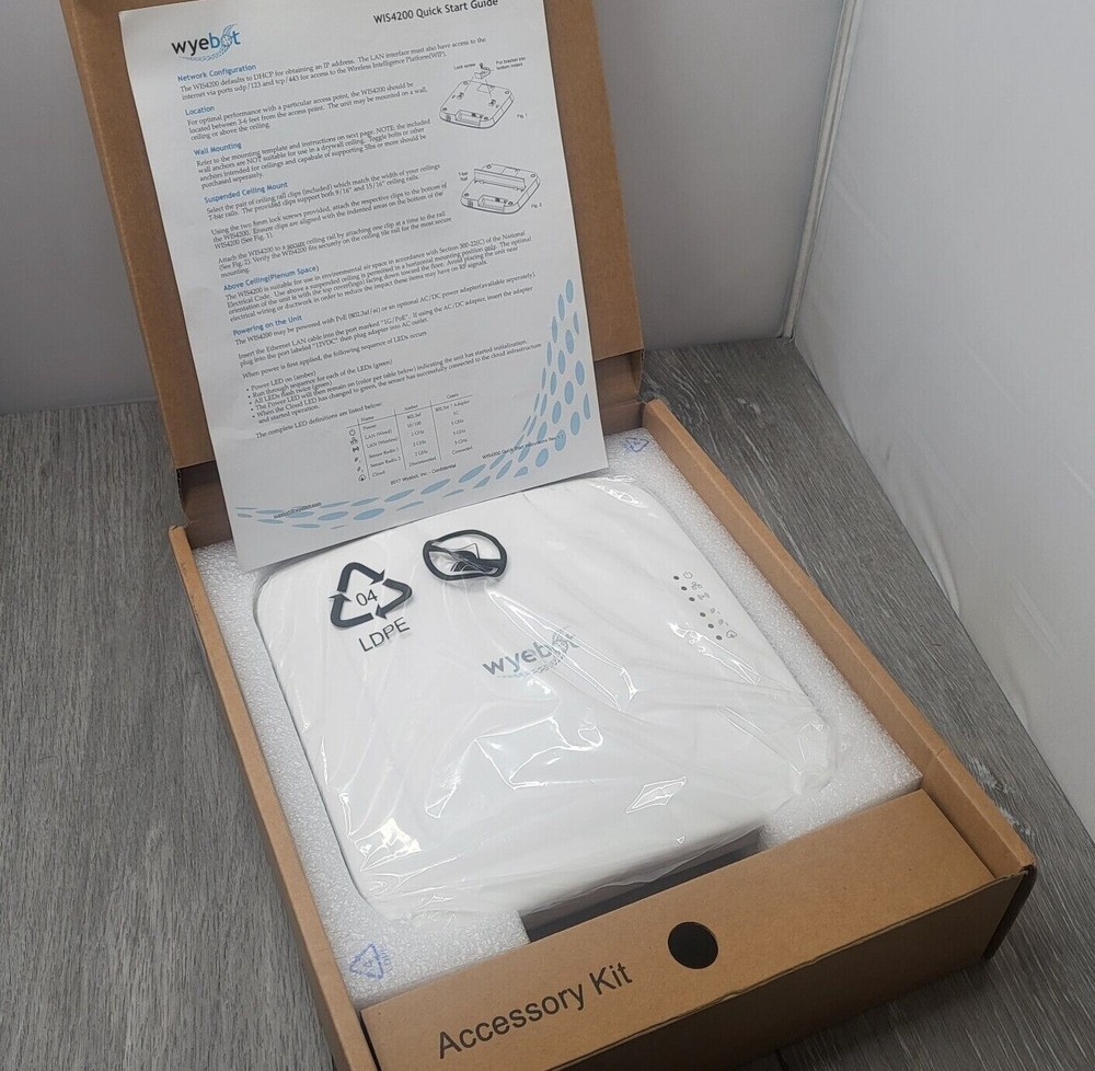 Wyebot WIS4200 Wireless Intelligence Platform WIFI WLAN Access Point, White