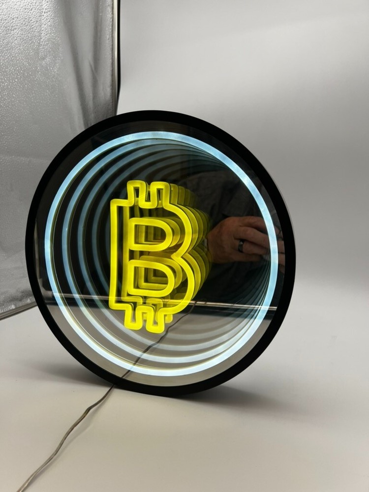 Bitcoin Neon infinity Light / Sign. Crypto Fun