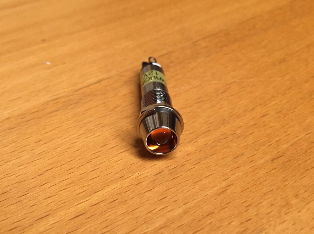 Dialight 609-2312-130F LED Panel Mount Indicator, Yellow, 12 VDC, 9.3 mm, 15 mA