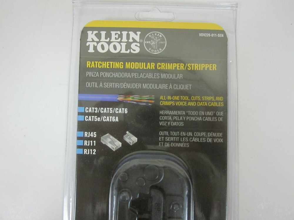 Klein Tools Ratcheting Modular Crimper/Stripper (Brand New)