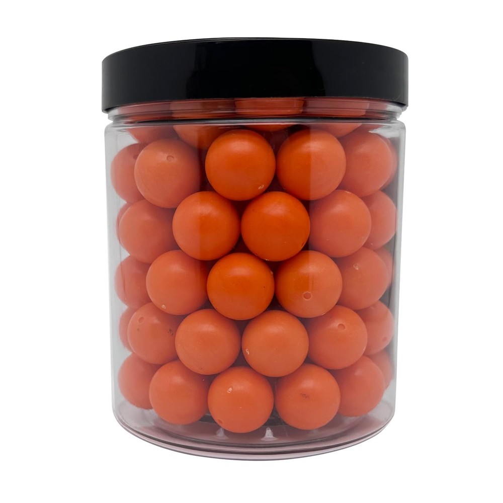Byrpro Reusable Hard-Solid Plastic Rounds for Training, 17.22 mm, Orange