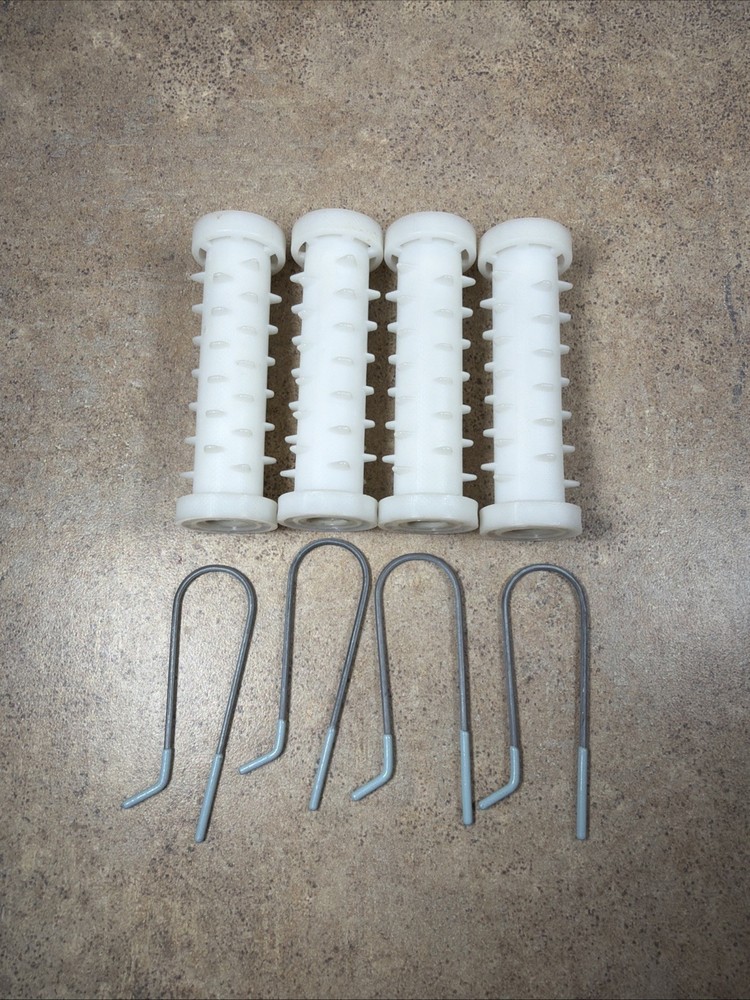 VTG Clairol Deluxe C-40 Hot Rollers Replacement Rollers 4 Small  + Clips