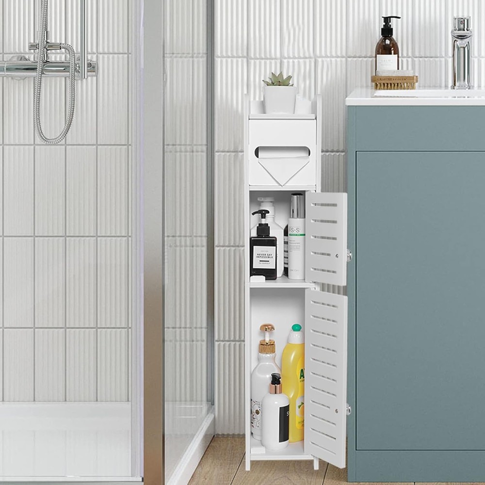 Efficient Small Bathroom Storage Cabinet - Quick Assembly & Stylish Design