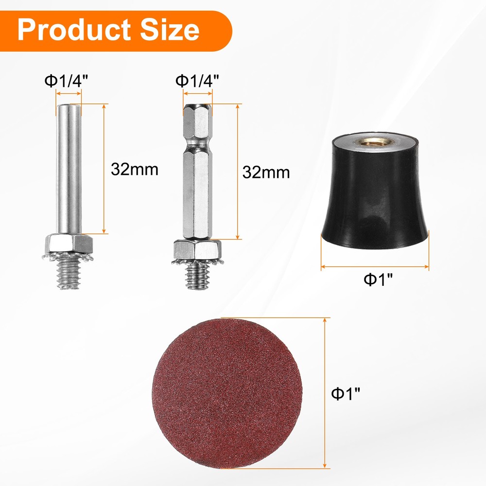 23pcs Quick Change Disc Set 1" Roll Lock Sanding Disc 240 Grits with Disc Holder