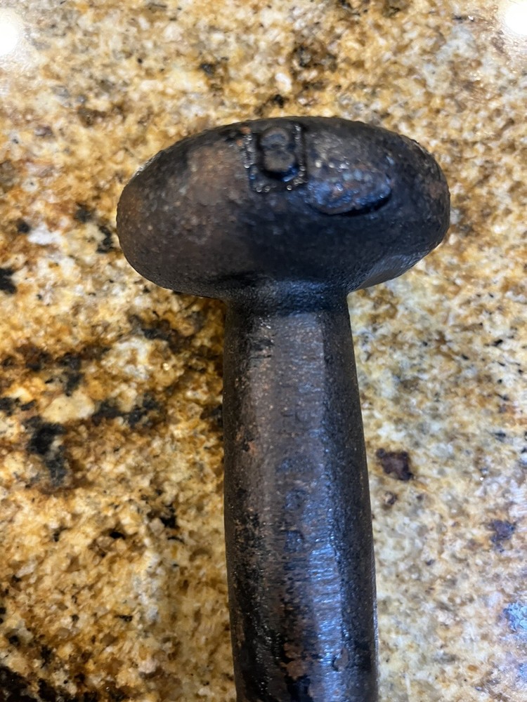 Vintage 3 Pound Dumbbell Bun Unmarked