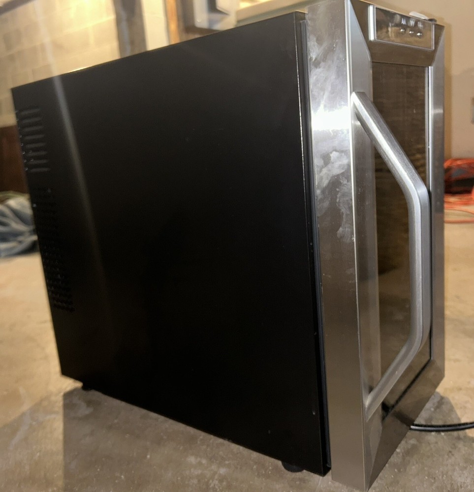 Ivation 8-Bottle Wine Fridge, or 16 can Mini fridge, Silver