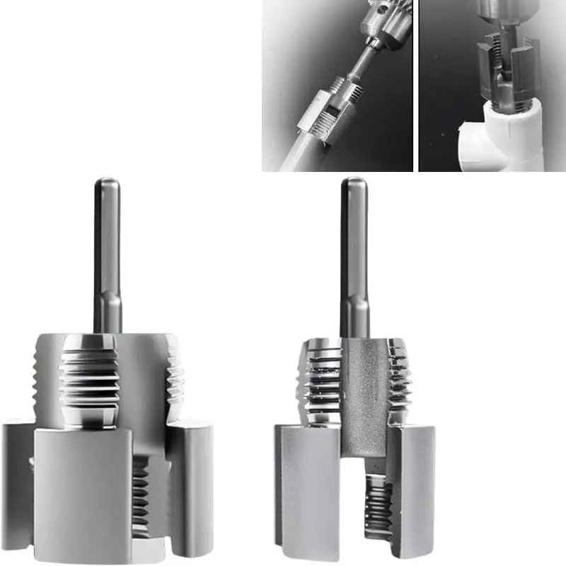 2pcs Integrated Internal & External Pipe Threading-Tool,PVC Pipe Threader Kit