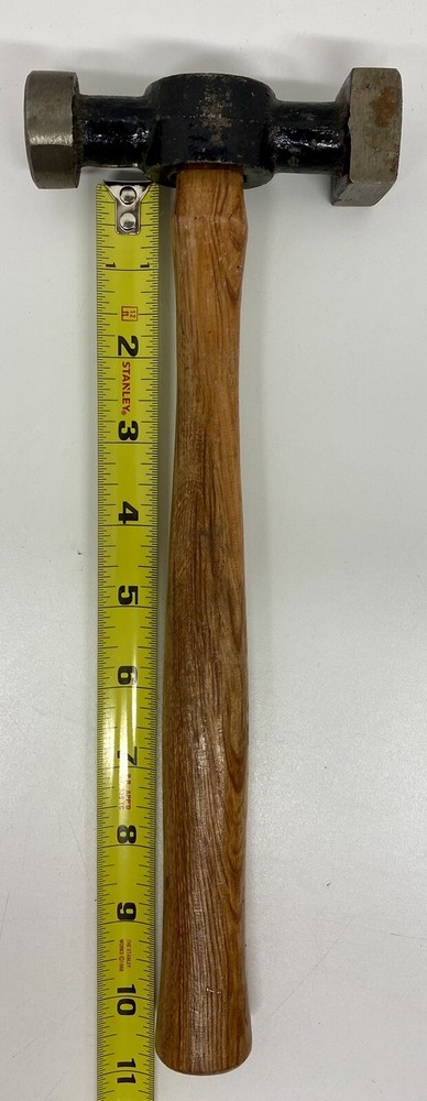 General Purpose Auto Body Blacksmithing Metalwork Hammer 2-Headed Square & Round