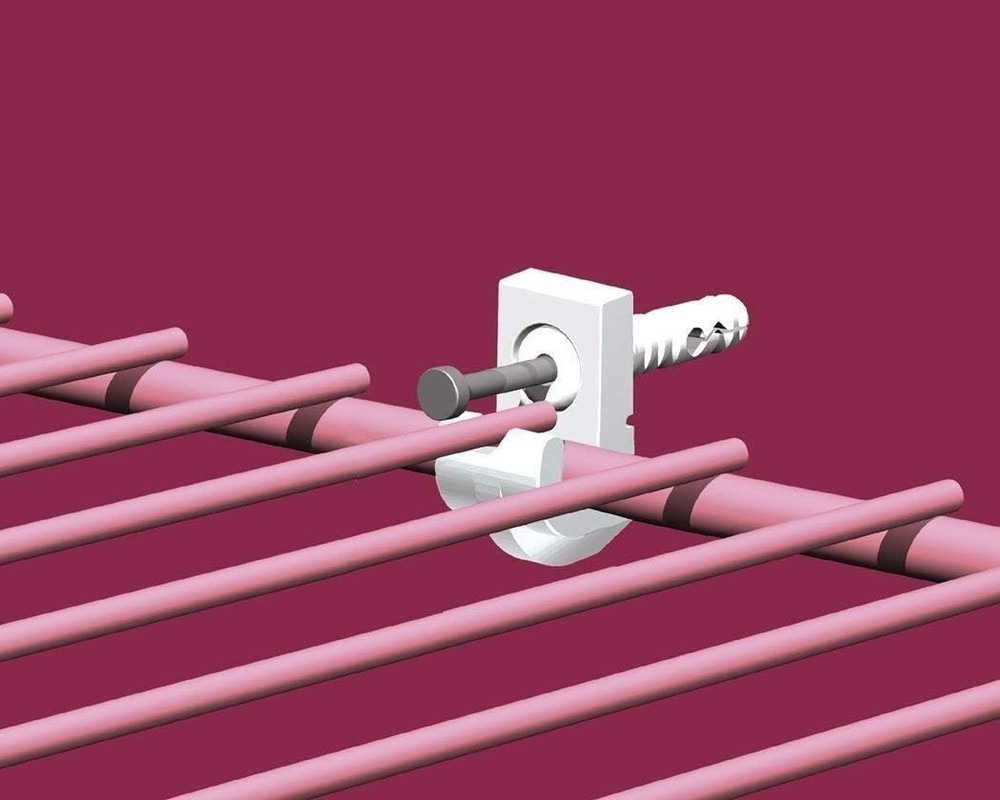 Quick-Install 48-Pack White Wall Clips for Wire Shelving - Strong Plastic