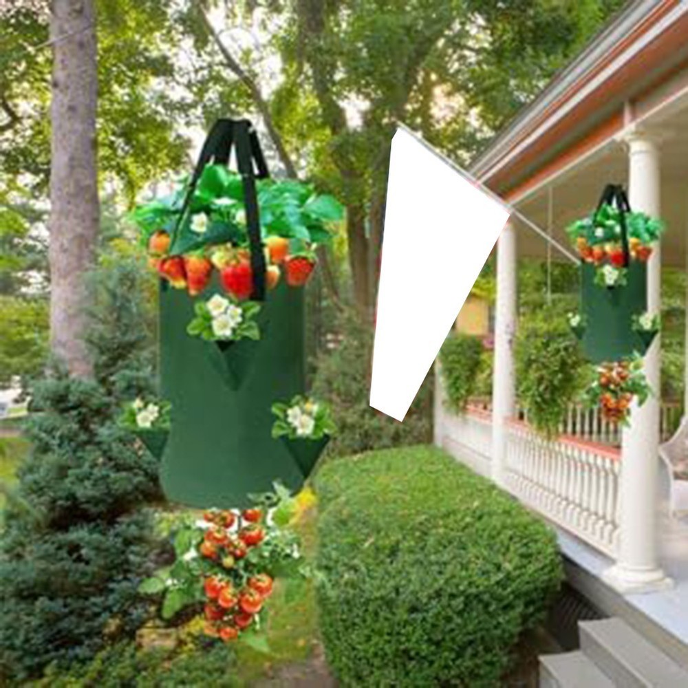 Compact Gardening Solution 4 Pack of Space Saving NonWoven Vegetable Planters
