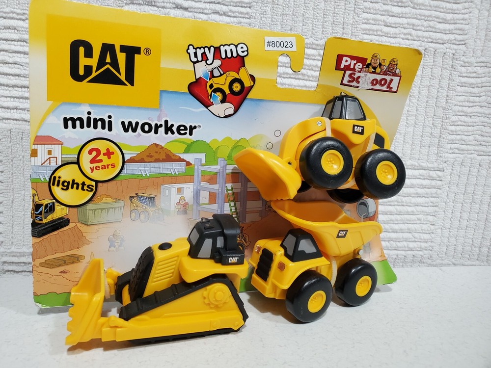 CAT Caterpillar Mini Worker 3-Pack Vehicles Official NEW