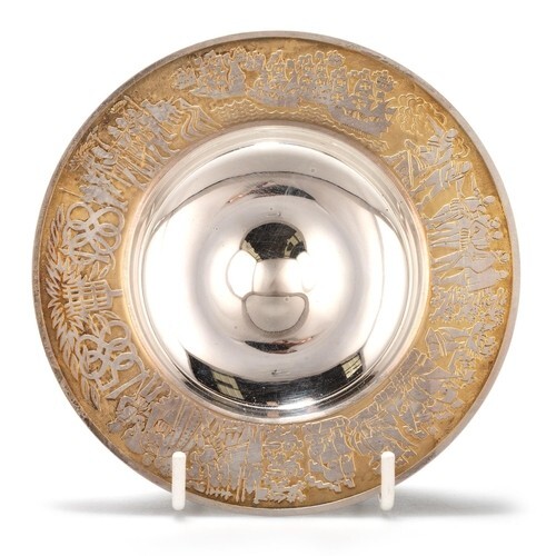 Garrards & co  silver armada dish  ltd ed 400 th  year  spanish armada