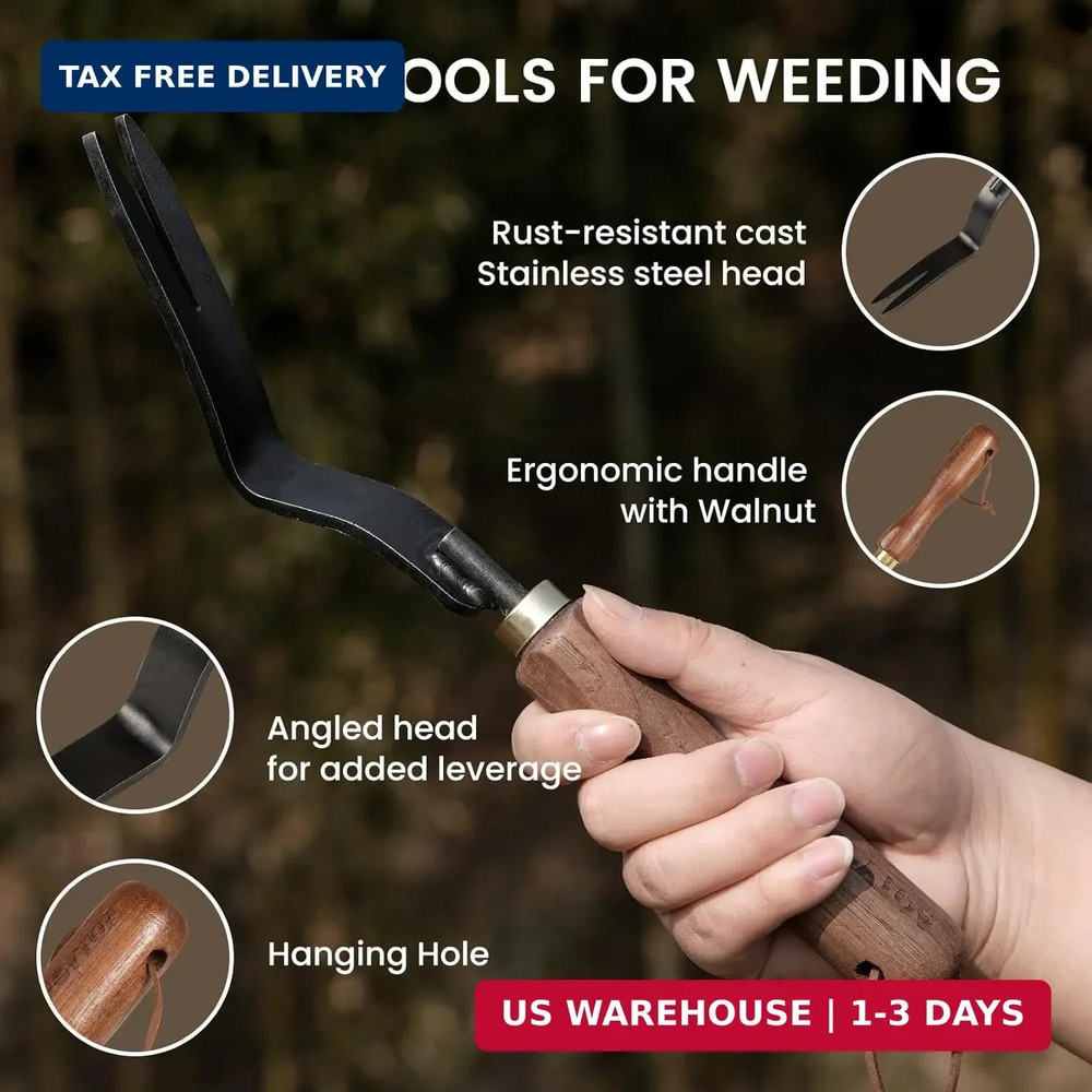 Gardening Tools Weed Puller Tool,Heavy Duty Weeding Tool with Ergonomic Handle G