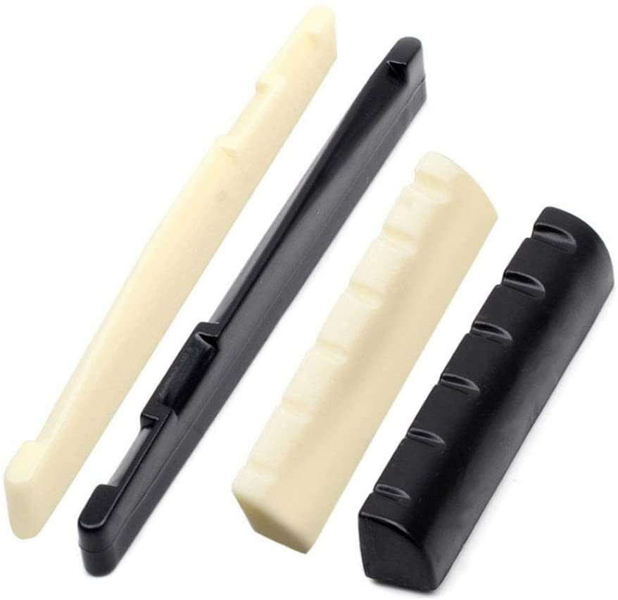 6 String Acoustic Guitar Bone Bridge Pins With Saddle And Nut ABS