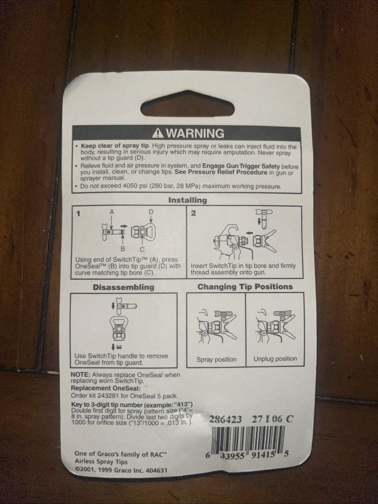 Graco RAC 5 SwitchTip 286423