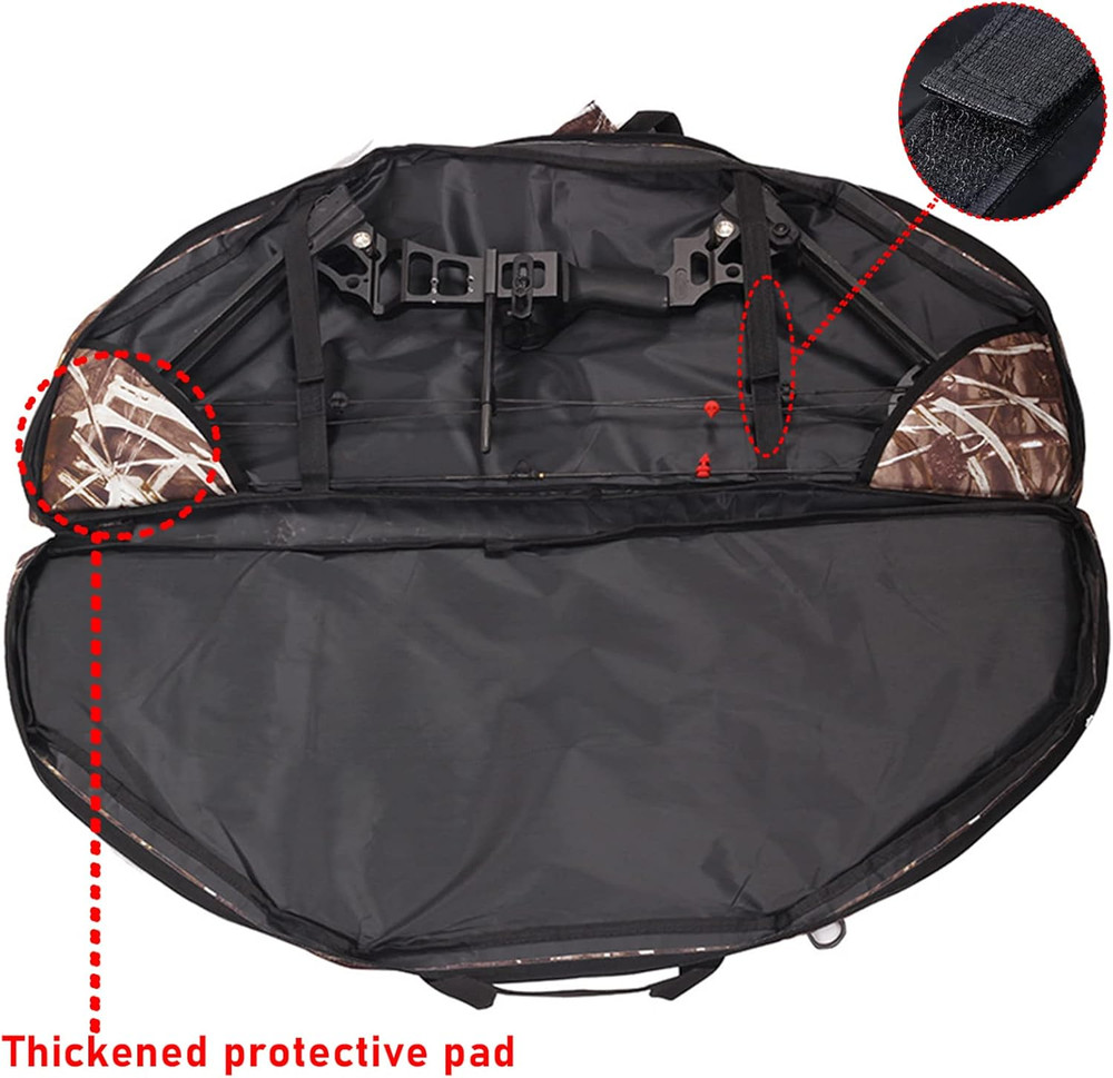 Lightweight Soft Compound Bow Case with Pockets, 600D Water-Resistant Archery Ba