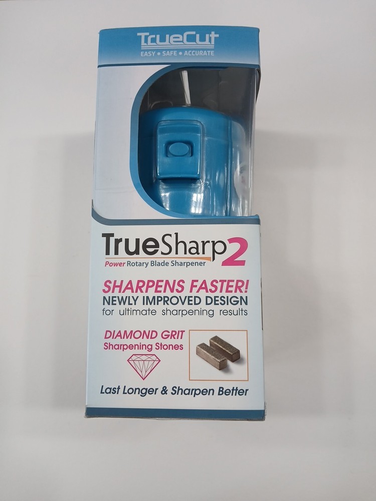 TRUE SHARP 2 High Quality Power Rotary Blade Sharpener Blue - NEW