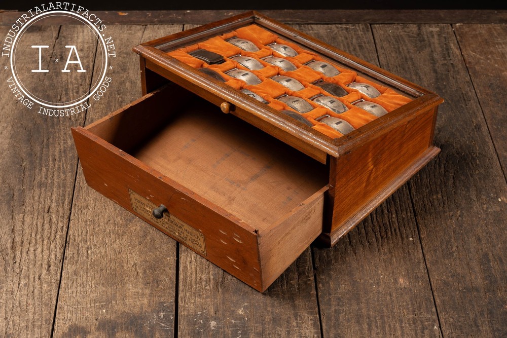 Antique "Hickok" Belt Buckle Display Case