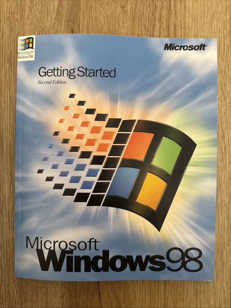Vintage Microsoft Windows 98 Getting Started Manual Seconds Edition