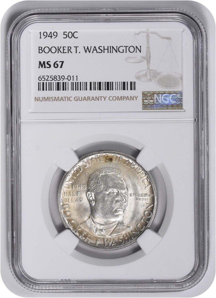 Washington (Booker T.) Commemorative Half Dollar 1949 MS67 NGC