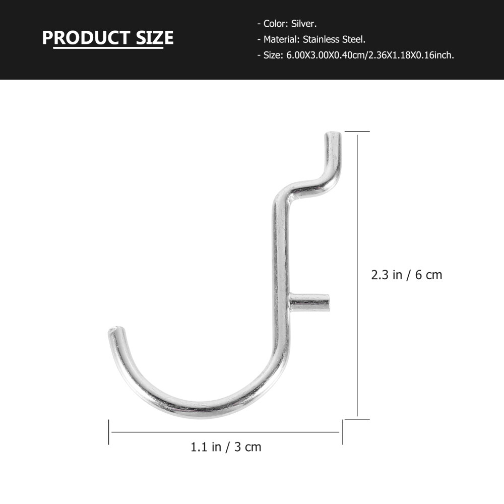 5 Pcs Pegboard Hangers Shaped Wall Hooks for Hanging Heavy Duty