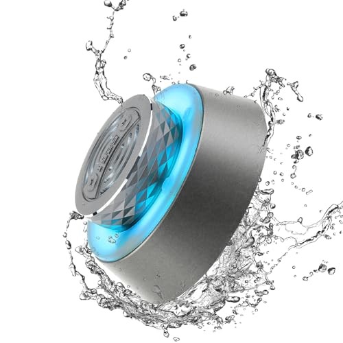 Bluetooth Shower Speaker, IP67 Waterproof Wireless Speaker with Colorful LED