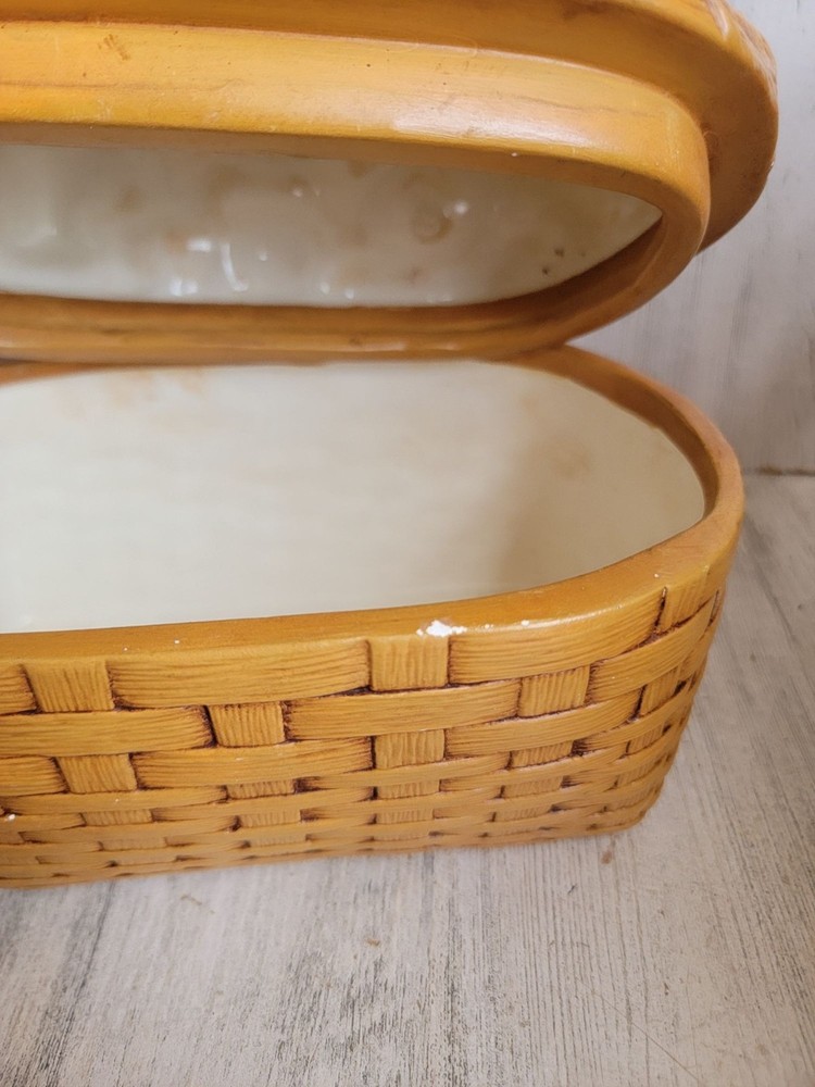 Vintage ceramic Easter Bunny basket unique rabbits spring home decor