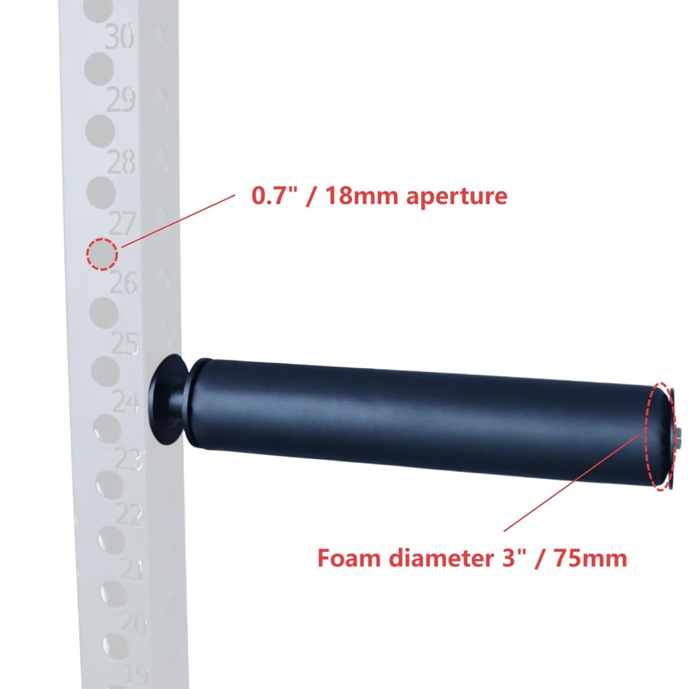 CONBUT Single Leg Squat Roller / Nordic Hamstring Curl for Squat Rack Power R...
