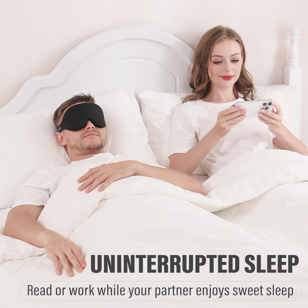YIVIEW Sleep Mask for Side Sleeper, Complete Light Blocking 3D Sleeping Eye Soft