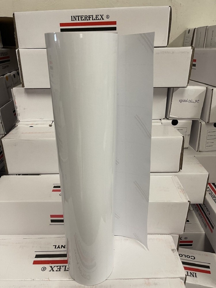 White Glossy Vinyl 24 " x 50 yards Plotter Cutter interflex®