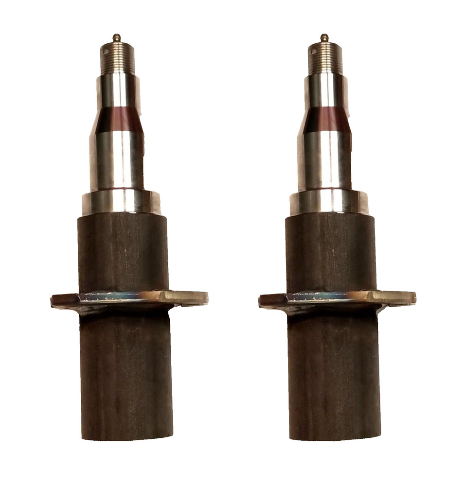 Pair Trailer Axle Spindle #42 Brake Flange EZ Lube Hub Stub Shaft 6000 7000