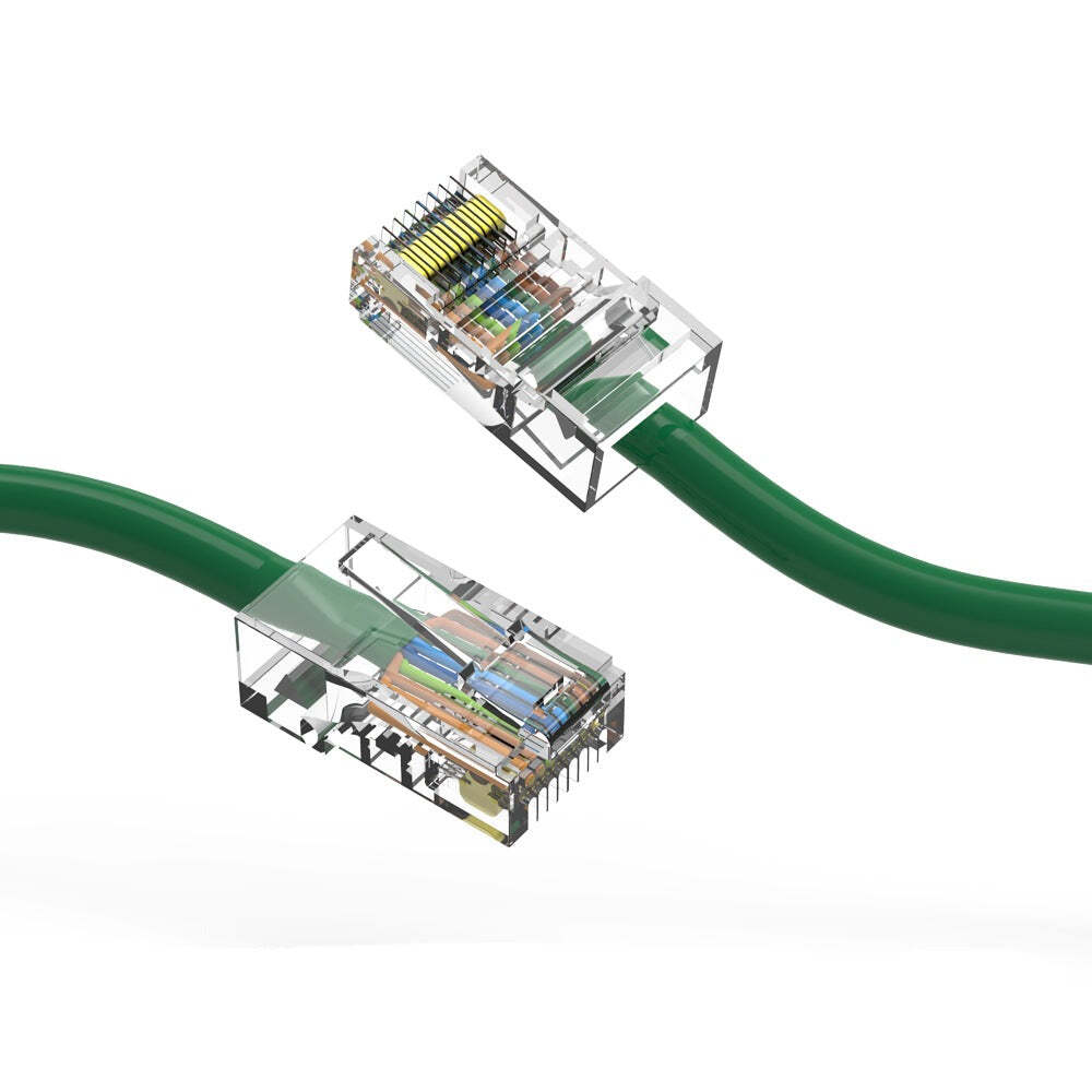 7Ft CAT5E UTP Ethernet Network Non Booted Cable Green