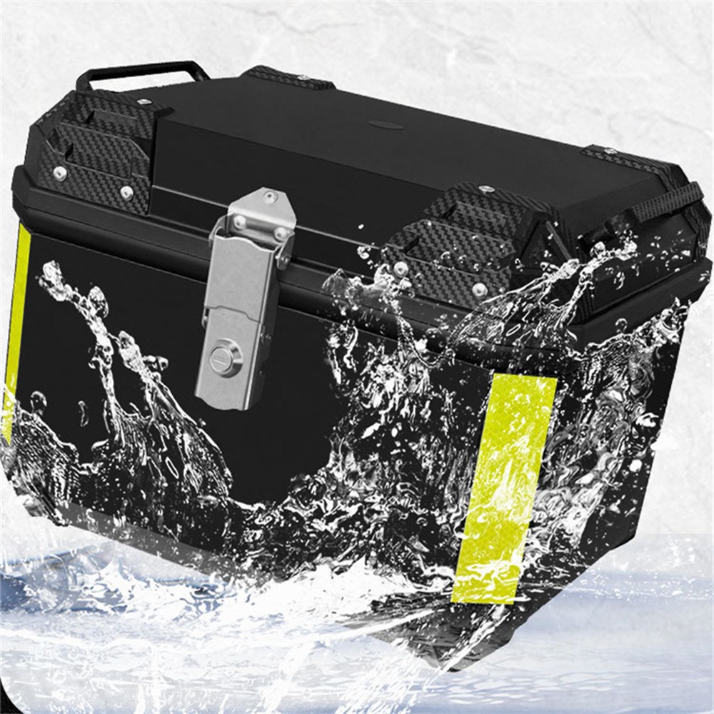 45L Motorcycle Helmet Waterproof Box Rear Luggage Tool Box with Lining
