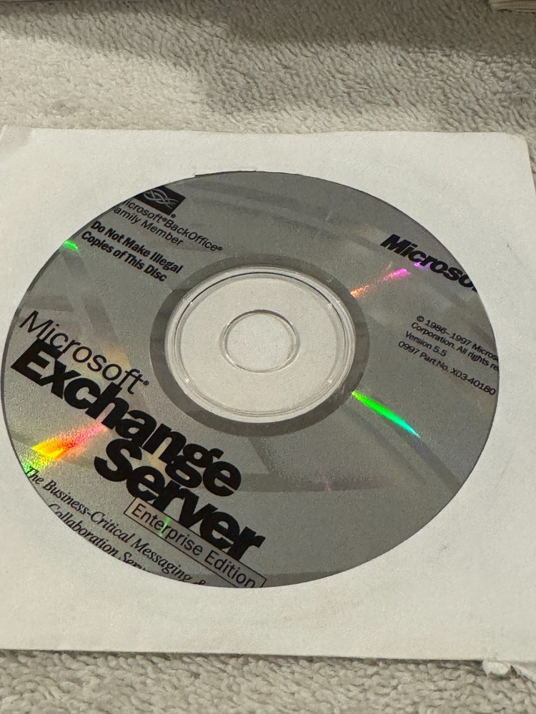 Microsoft Exchange Server Enterprise Edition - CD ONLY/NO SERIAL #!!!!