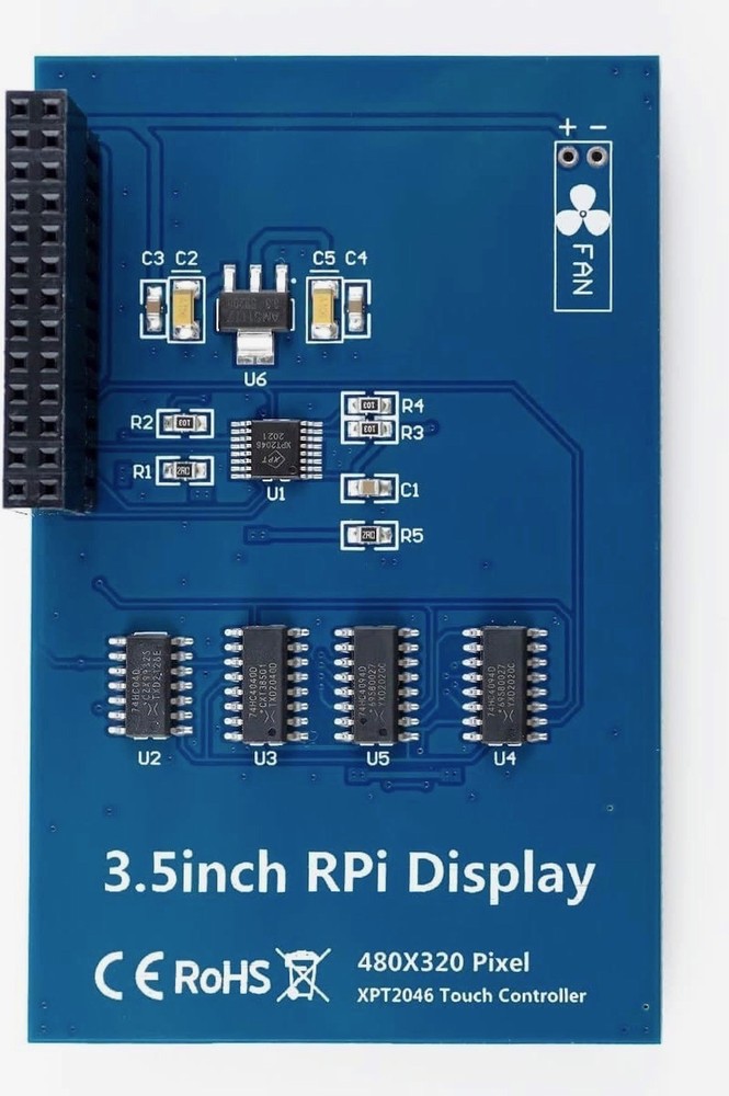 Raspberry Pi 3.5 inch 480x320 Touch Screen LCD Display w/ Clear Case New