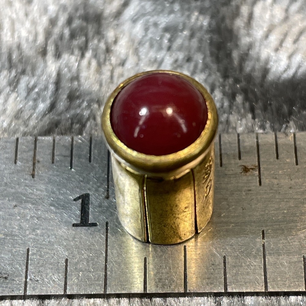 Vintage RED 8D Switchboard Lamp Cap NOS