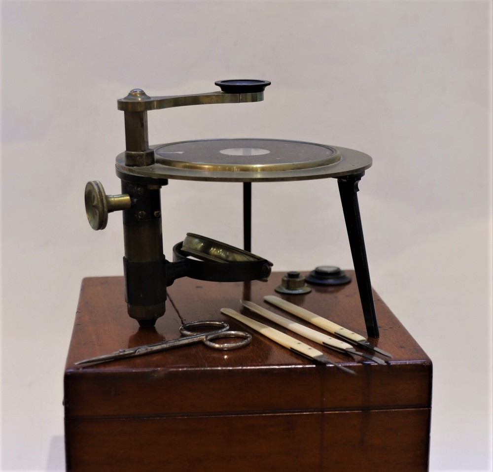 Rare Watson circular dissecting microscope by Heath, 1860s'